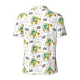 thumbnail image 4 of Rocae Dinosaur on Excavator for Men's Short Sleeve Polo Shirt, Quick Drying Performance Moisture Wicking Sports Men's Golf Shirt 3X-Large, 4 of 9