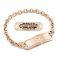 thumbnail image 1 of MedicEngraved Rose Gold Stainless Steel Custom Medical Alert Bracelet - 5mm Oval Link, 1 of 7