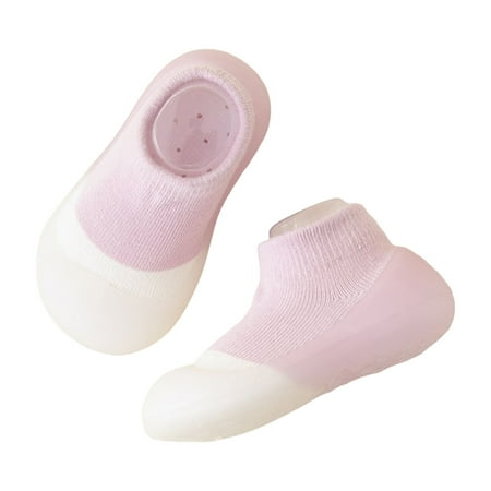 

EHQJNJ White Toddler Shoes Boys Baby Sneakers Children Floor Socks Baby Toddler Shoes Socks Boys and Girls Non Soft Rubber Shoes Flower Girl Shoes for Wedding Ivory Toddler Shoes Boys Wide Foot