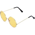 thumbnail image 2 of Vintage hombres mujeres gafas de sol retro redondo aleación marco gafas gafas de sol, 2 of 5