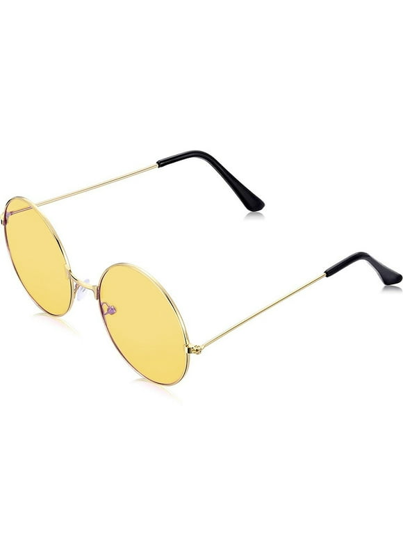 TureClos Vintage Men Women Hippie Sunglasses Retro Round Alloy Frame Eyeglasses Glasses Eyewear Sunglasses