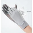 thumbnail image 2 of Reflective Mesh Driving Gloves for Women Summer Anti-UV Protection Sunscreen 2 Fingers Flip Touchscreen Cooling Breathable Gloves Cycling Riding Full Palm Sport Non-Slip Grip Motorcycle Golf Mittens, 2 of 7