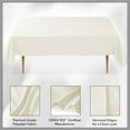 thumbnail image 6 of Lann's Linens 5 Pack 60 x 102 Inch Rectangular Tablecloth, Washable Polyester Fabric Table Cloth for Dining Tables, Restaurants, Weddings - Ivory, 6 of 8