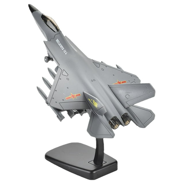 Modèle d'Avion de Chasse Chinois J31 1/72 avec Support d'Exposition en Alliage Gris