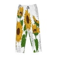 thumbnail image 4 of Naloa Plump Sunflower And Sketch Print Women’s Ultra-Soft Comfy Pajama Lounge Pants with Pockets & Drawstring, 4 of 8