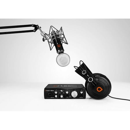 UPC: 0859479007870 | Artesia Big Easy Podcast  Gaming & Streaming Bundle | Mic + Boom Mic Stand + A22xt Interface + Headphones + Shock Mount & Pop Filter