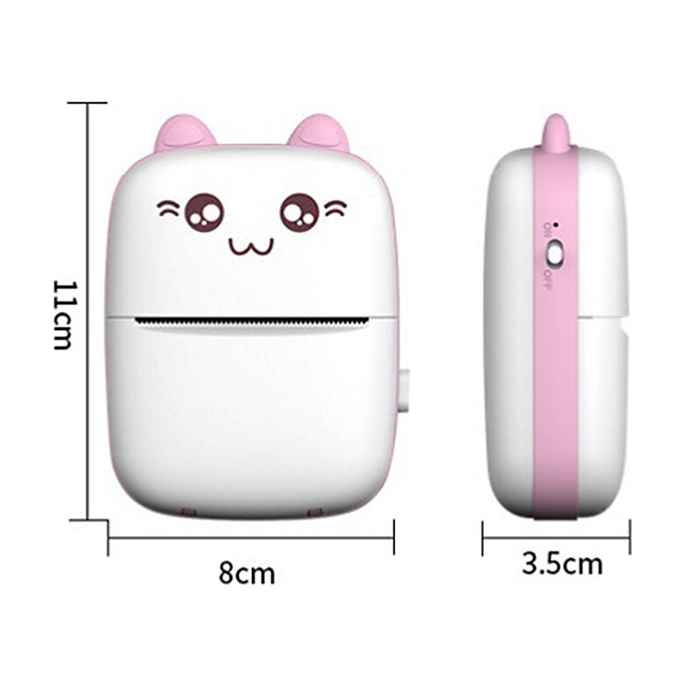 Pocket Printer Mini BT Thermal Printer Compatible with iOS & Android Paper Printer Portable Label Sticker Receipt Printer for Working Listing/Study Notes/Travel Journal