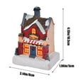 thumbnail image 3 of dajkiuy Christmas Village House Decor, Light up Resin Houses Christmas Houses Figurines for Christmas Garden Home Indoor Room Table Decor, 3 of 6