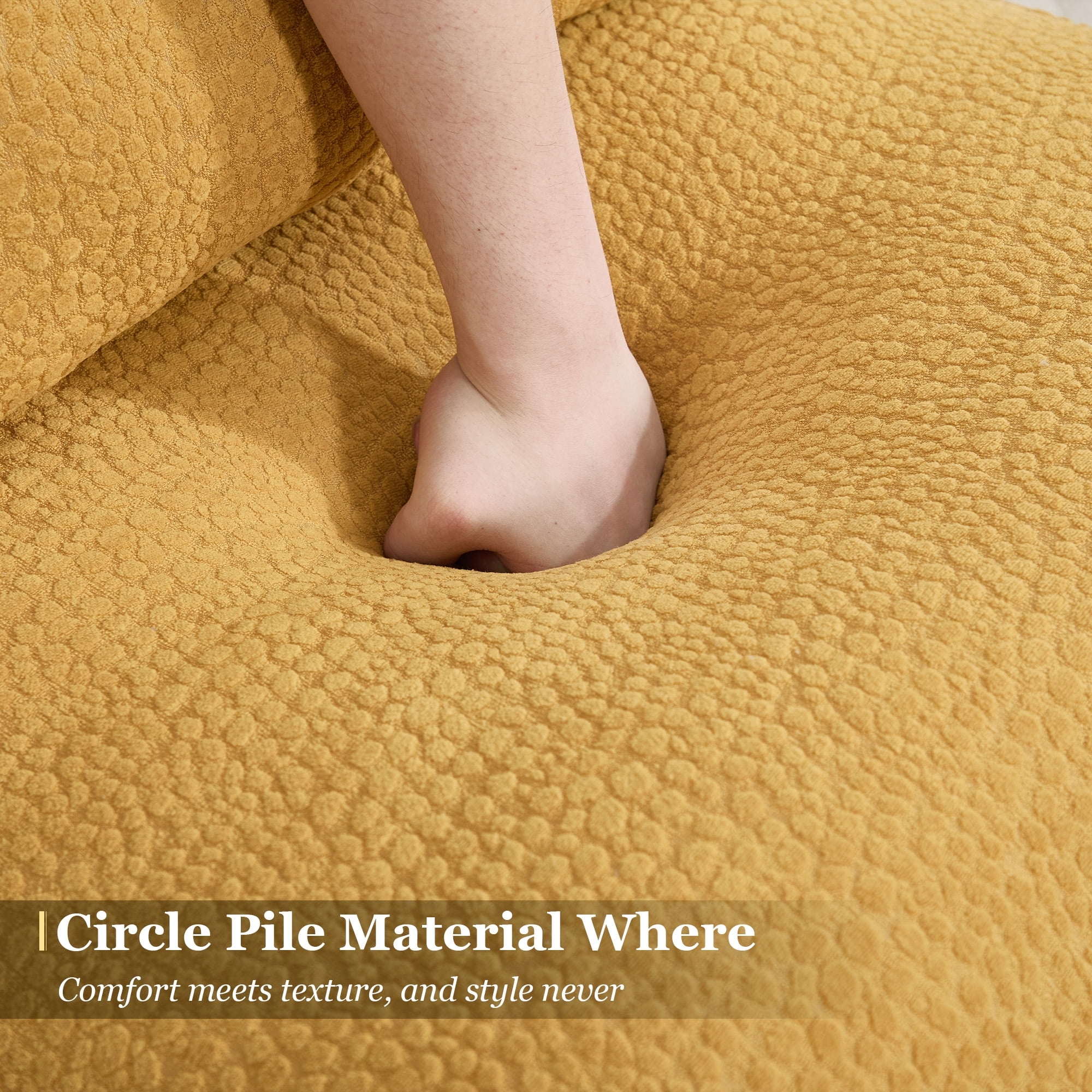 MOONMISS Modern Adjustable Lounge Chair with Footrest,Wooden Base Upholstered Recliner for Reading Rest Circle Fleece