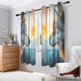 thumbnail image 6 of Wolf Forest Moutain Sun Blackout Curtains Thermal Insulation 63 inch Grommet for Bedroom Living Room Bathroom Kitchen Windows 2 Pack, 6 of 6