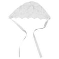 thumbnail image 4 of Gorro de algodón con encaje para bebé, precioso gorro con encaje y estampado floral para bebés y niños pequeños (blanco), 4 of 7