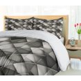 thumbnail image 5 of Ambesonne Geometric Duvet Cover Set, Grey Ombre Squares, 2-Calking, Charcoal Grey White, 5 of 7