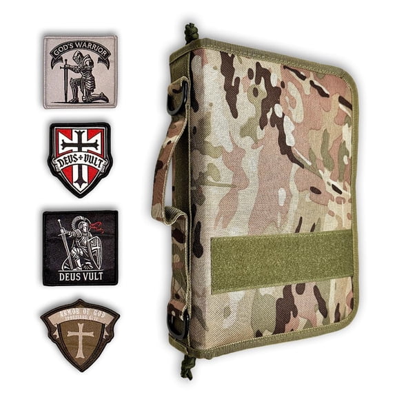 Funda táctica para la Biblia Prime Arsenal para hombre con parches