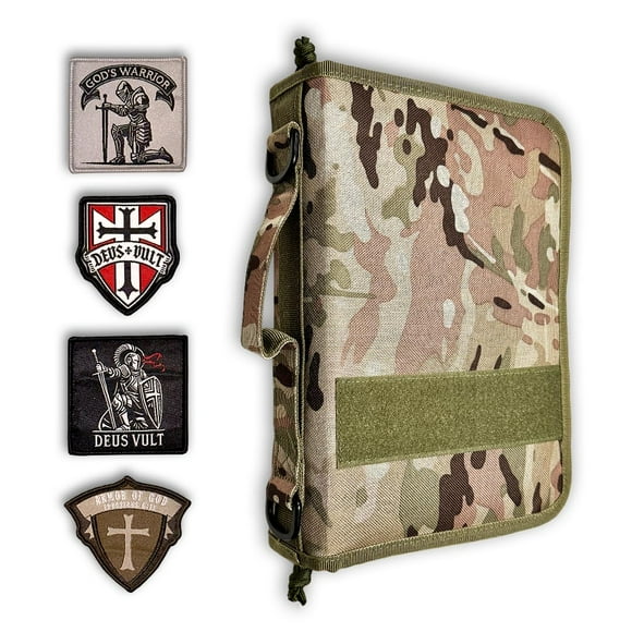 Funda táctica para la Biblia Prime Arsenal para hombre con parches