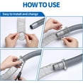 thumbnail image 4 of ZHUYING 36 Pieces Lint Traps Stainless Steel Washing Machine Lint Snare Traps Laundry Mesh Washer Hose Filter with 36 Pcs Cable Ties, 4 of 7