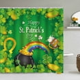 thumbnail image 6 of Dtchengua St. Patrick‘s Day Shower Curtain， Waterproof Polyester Bathroom Decor with Hooks - 71x71 Inch Green Clover Theme， No Holes Needed， Includes 12 Plastic Hooks, 6 of 6