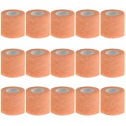 15pcs Tattoo Grip Tape Phosphor Orange, 2.95"x 5Yards Disposable Cohesive Tattoo Grip Cover Wrap Elastic Bandage Handle Grip Tube for Tattoo Machine Tattoo Grip Accessories