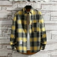 thumbnail image 5 of Fancifize Men's Sherpa Lined Flannel Shirt Jacket Soft Long Sleeve Plaid Button Down Shackets Jackets 2024 Fall Fashion Thin Coat, 5 of 5