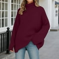 thumbnail image 4 of Wdgfv Cowl Neck Pullover Women Winter Warm Knitted Turtleneck Pullover Sweater Soft Cozy Oversized Casual Top For Women Cold, 4 of 7