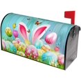 thumbnail image 2 of Easter Mailbox Covers Magnetic Standard Size 18 X 21 Spring Easter Bunny Eggs Wooden Board Mailbox Cover Holiday Decorations Mailbox Wrap Post Letter Box Cover Decor for Home Outdoor Garden, 2 of 5