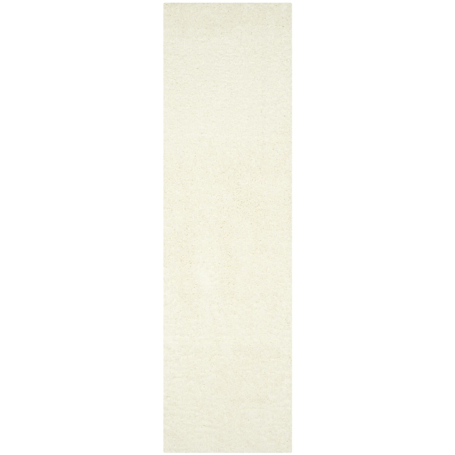 Shag & Flokati Rug - Laguna Shag Polypropylene -Ivory-Color:Ivory,Design:Shag & Flokati,Shape:Runner,Size:8'L x 2'3' W