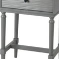thumbnail image 3 of 2 Drawer Wooden Accent Stand With Round Tapered Legs, Gray, 3 of 5