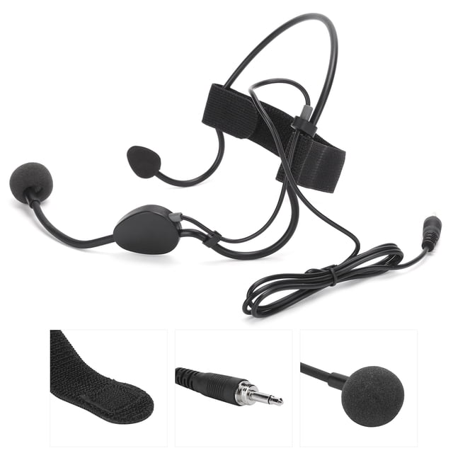 Micrófono Con Cable A Prueba De Polvo Micrófono De Condensador A Prueba De Sudor Enchufe De 3,5 Mm Micrófono Con Gancho Para La Oreja Auriculares Micrófono Micrófono De