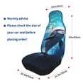 thumbnail image 4 of Sikiie Ice Blue Ocean Cute Dolphin Car Seat Protector 2 Pack Car Seat Cushion Mat, Car Seat Covers for SUV, Truck, Van, 4 of 7