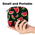 thumbnail image 2 of Watermelon Sanitary Napkin Storage Bag, Menstrual Pad Bag Portable Nylon Oxford Cloth Menstrual Cup Pouch with Zipper for Teen Girls Women Ladies, 2 of 7