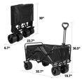 thumbnail image 3 of PACBEAR Heavy Duty Foldable Collapsible Wagon Utility Outdoor Camping Cart with Larger Wheels & Adjustable Handle, 220lbs Capacity, Black, 3 of 5