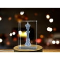 thumbnail image 4 of Stunning 3D Engraved Crystal King Chess Piece Gift for the Chess Master, 4 of 7