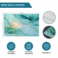 thumbnail image 6 of Teal Marble Placemats Set of 4, Abstract Art Modern Ink Painting Washable Wipeable Table Mats for Dining Tables, Indoor Outdoor Kitchen Place Mats for Holiday Party Table Decor, 6 of 9