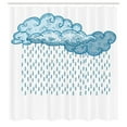 thumbnail image 3 of Ambesonne Blue Shower Curtain, Rain Cloud Sketch Fall, 69"Wx84"L, Blue, 3 of 5