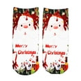 thumbnail image 2 of Calcetines de moda de tripulación baja, calcetín corto de Navidad, transpirable para niñas, , hombres, Papá Noel Regalos de santa jinwen calcetines de dibujos animados para mujer, 2 of 3