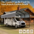 thumbnail image 6 of SUMMIT LIVING 14' x 25' Metal RV Carport with Galvanized Roof, Heavy Duty Outdoor Garage and Shelter, 6 of 12