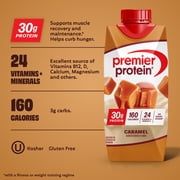Premier Protein Shake, Caramel, 30g Protein, 11 fl oz, 12 Ct