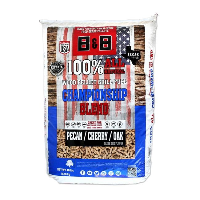 B&B Charcoal 8039602 40 lbs Champion Blend Pellets