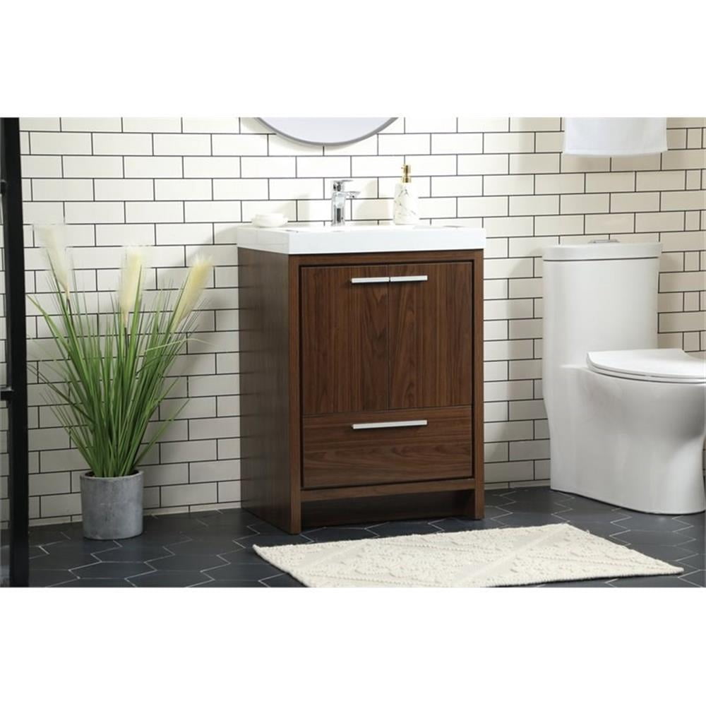 Elegant Kitchen and Bath 24 inch Single bathroom vanity in Walnut