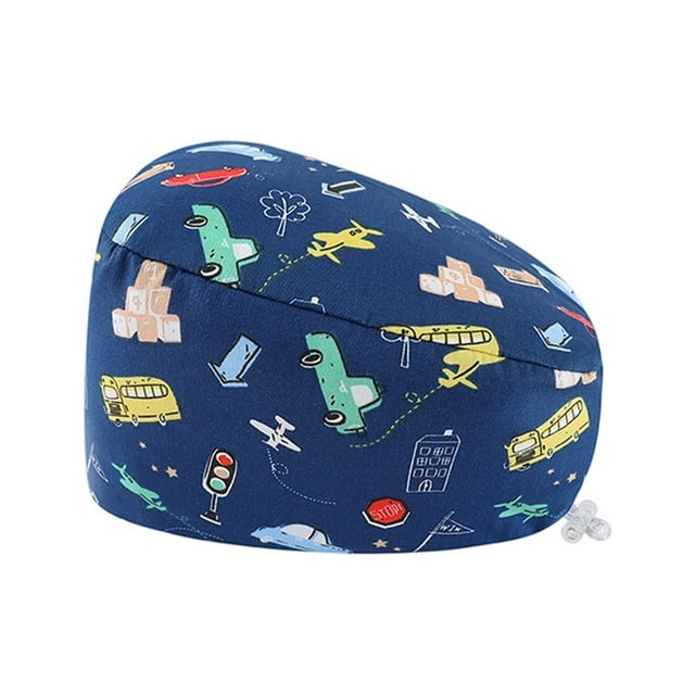 Category Compatible Scrub Hat for Doctors Adjustable Print Cap Clinical Wear with Versatile Classic Design and Practical Comfort for Everyday Settings