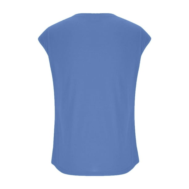 Hombres sin Mangas Camiseta Delgada Kam Hombro Color Sólido Suelto Ajuste, Transpirable Y Cómodo Top de Verano