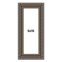 5x15 IN Frame Black Feather Payton Ornate Solid Wood Picture Frame Width 1.75 Inches | Interior