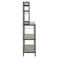 thumbnail image 6 of Tcbosik 4-Tier Coffee Bar Table, Kitchen Microwave Stand with S-Shaped Hooks and Open Shelves, Kitchen Bakers Rack, Rustic Gray, 6 of 10
