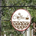 thumbnail image 6 of 12pcs Coffee Kitchen Welcome Stencils for Painting On Wood 12" Half Round Coffee Quote Stencils Coffee Beans Bless Kitchen Coffee Pattern with Paint Brush Room Wall Coffee Shop Decor, 6 of 9