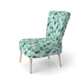 thumbnail image 3 of Designart "Polka Dots By The Coast I" Turquoise Polka Dots Upholstered Accent Chair - Modern Arm Chair For Living Room, 3 of 7