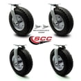 thumbnail image 2 of 12 Inch Black Pneumatic Wheel Caster Set 2 Swivel with Swivel Locks and 2 Rigid, 2 of 2