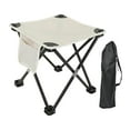 thumbnail image 2 of S SERENABLE Portable Camping Stool Ottoman Compact Foot Rest Stool for Park Beach Travel White, 2 of 8