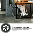 thumbnail image 4 of LEORX Universal Wheelchair Front Wheel Silent Rolling Grey Steel, 4 of 5