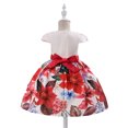 thumbnail image 2 of Cosplay Life Elegant Flower Dress for Girls Young Adults Fashion Bow Flower Waistline Kids Party Festival Ages 2-6 Years Old (MAROON, 3YRS), 2 of 2