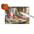 thumbnail image 4 of Cookies with Santa Claus Weihnachtsmann Glass Cutting Board Large 12 in x 15 in, 4 of 5