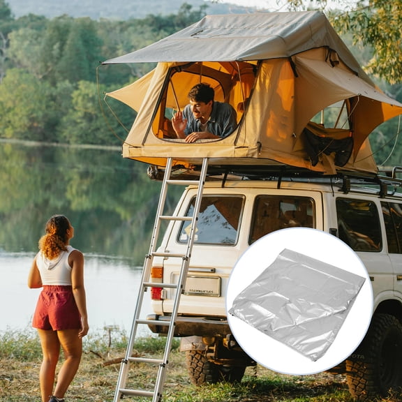 AURARMLET Waterproof Folding Ladder Cover Silver Oxford Cloth Stepladder Protector